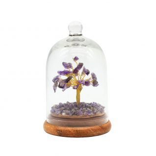 Árbol Felicidad Campana Cristal AMATISTA 12cm